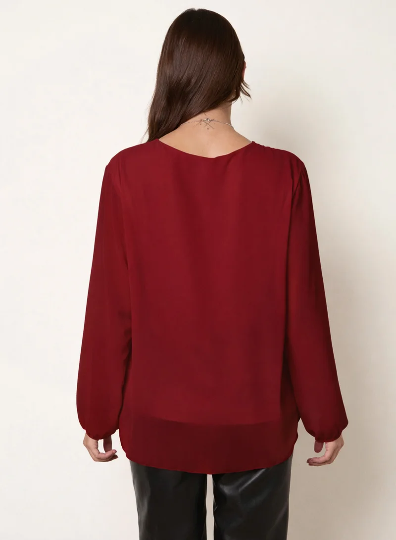 بلو فانيلا Pleated Top